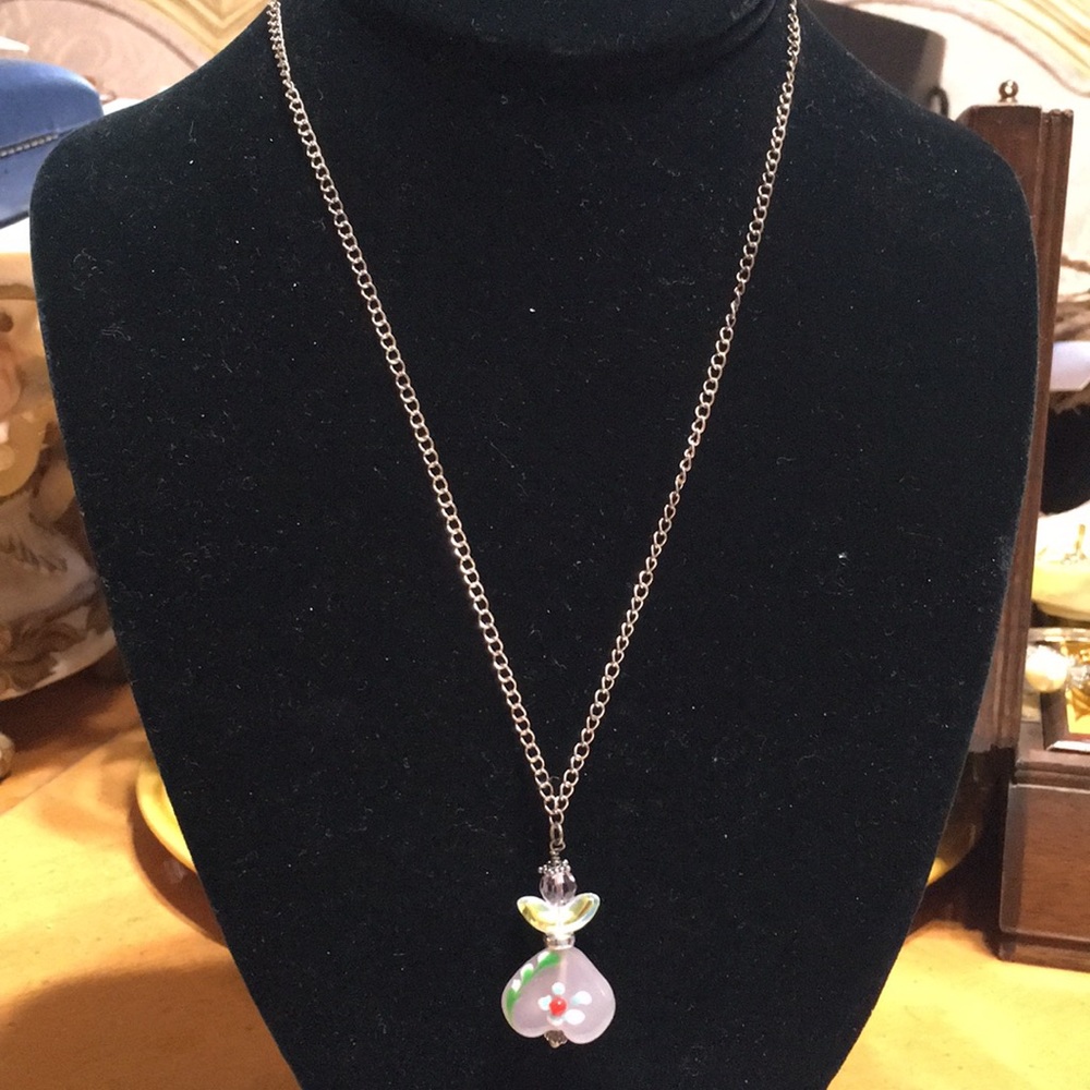 925 Silver Necklace with Angel like Pendant